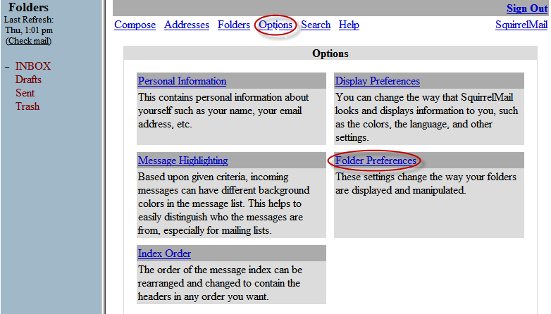 Hướng dẫn sử dụng email SquirrelMail